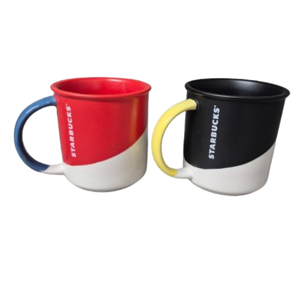 Starbucks 2017 Angle Dipped Matte Glaze  Coffee Mugs